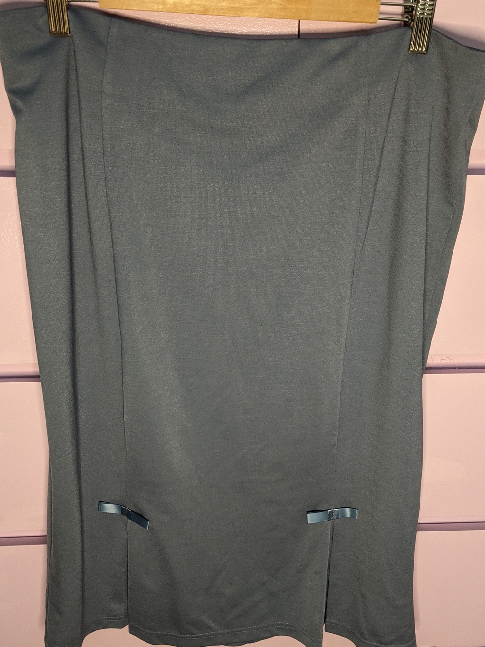Classic Slate Pastel Blue Women’s Skirt - Picture 2 of 8